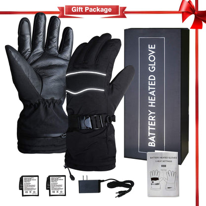 EvridWear 1 Pair 9 Hours Heated 3M Ski Gloves with 2 Rechargeable Battery