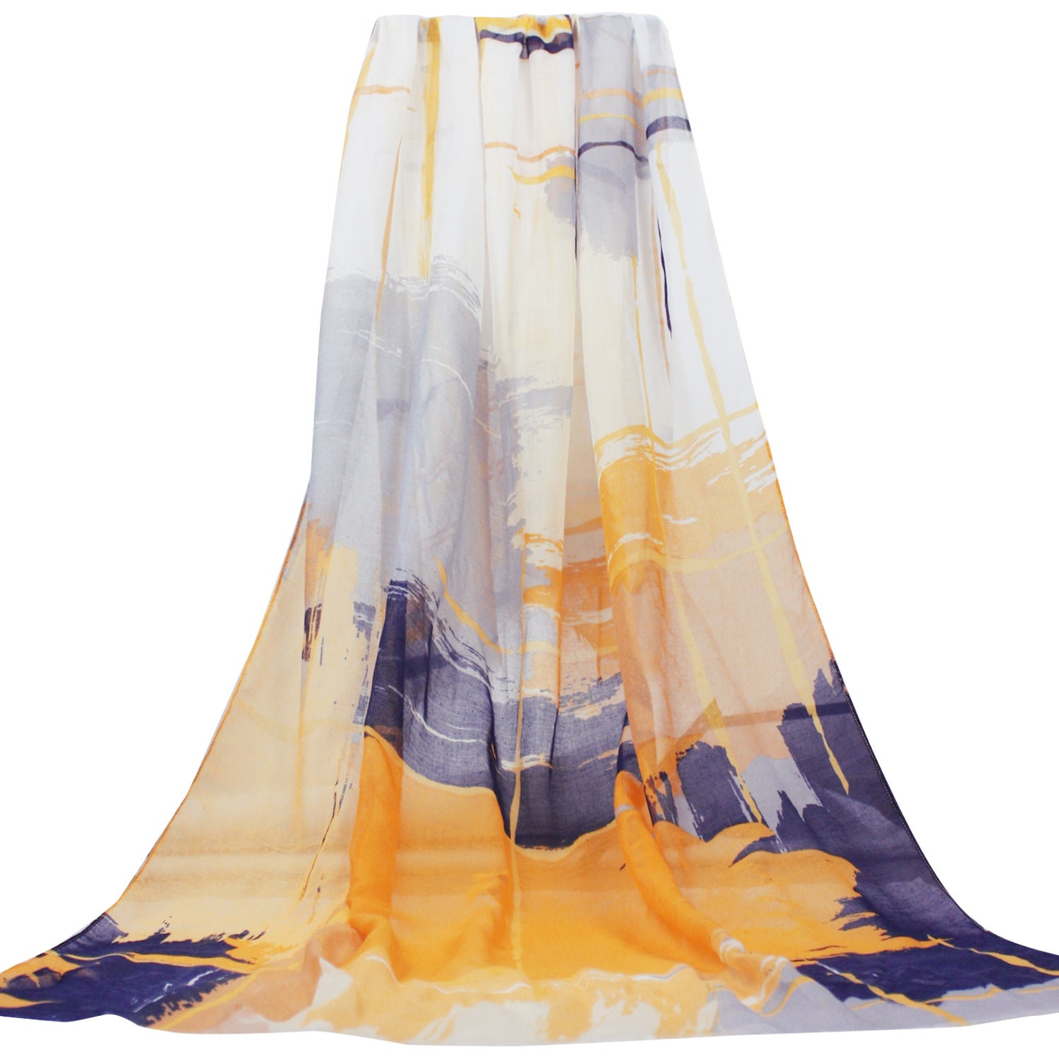 Women Lightweight Scarves Shawl Wraps with Floral Print for Spring Fall Holiday-EvridWearUS