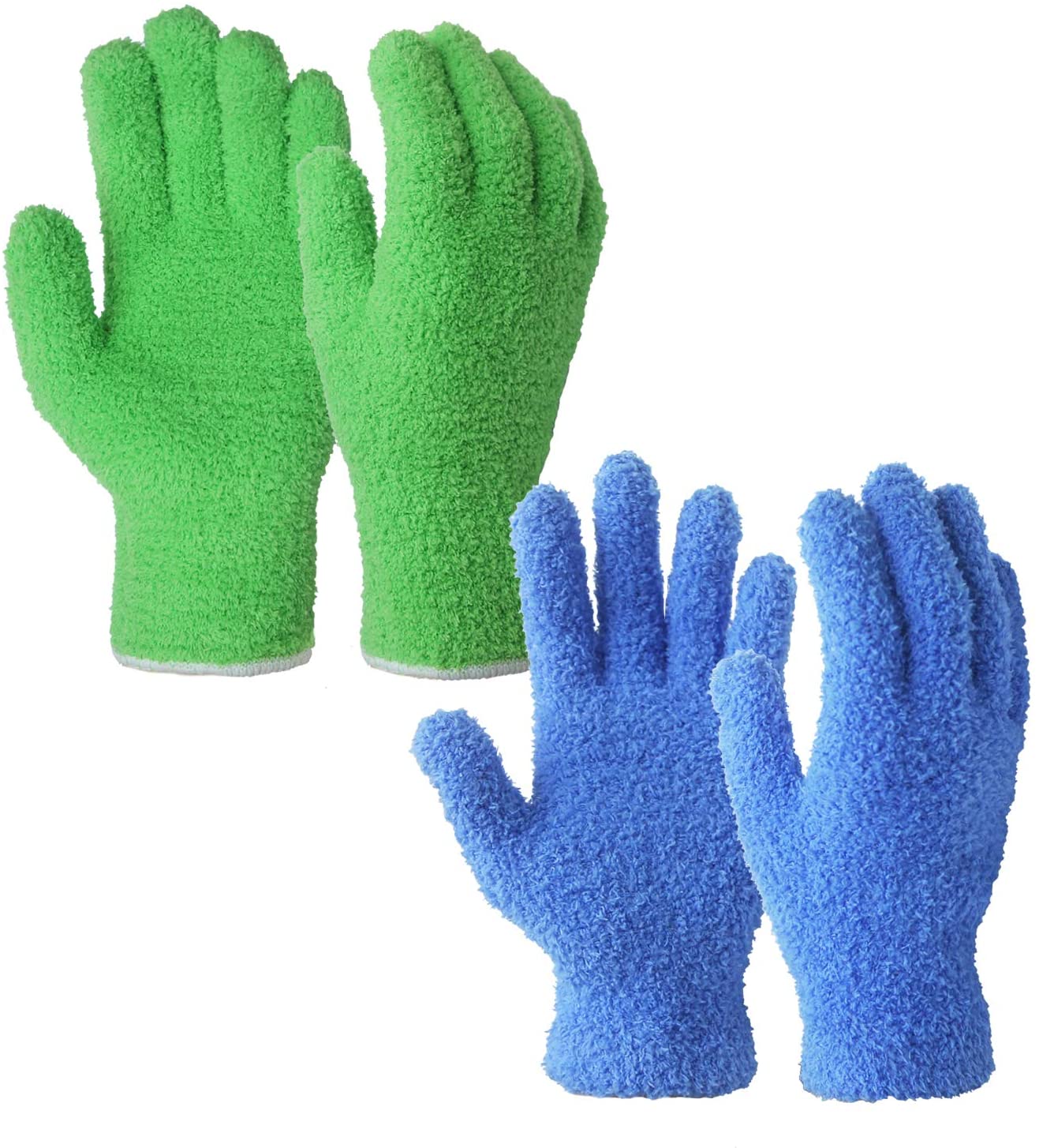 Evridwear Microfiber Auto Dusting Cleaning Gloves for Cars and Trucks (S/M)