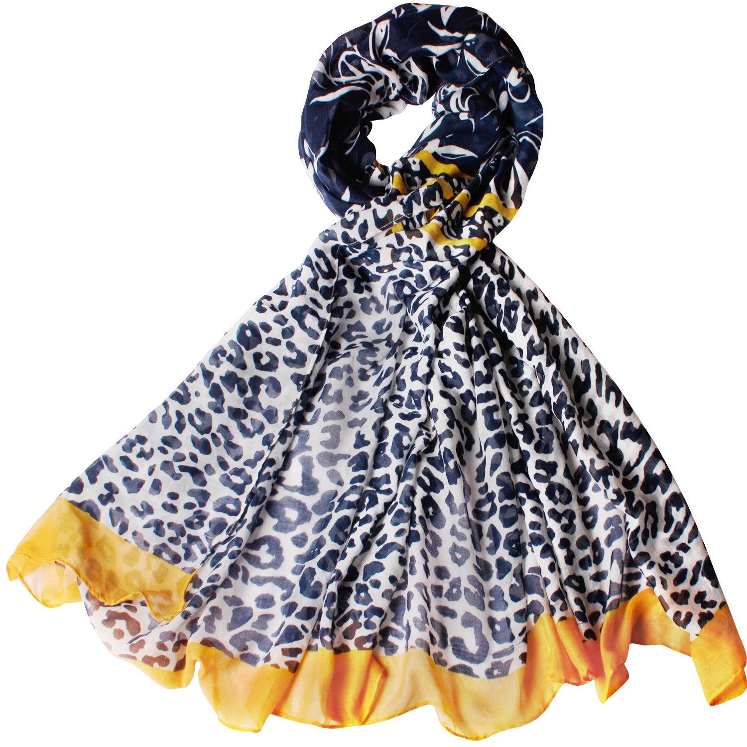 Women Lightweight Scarves Shawl Wraps with Floral Print for Spring Fall Holiday-EvridWearUS