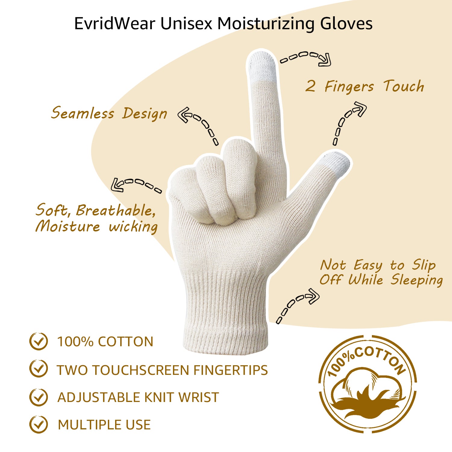 Mens cotton gloves hot sale for dry hands