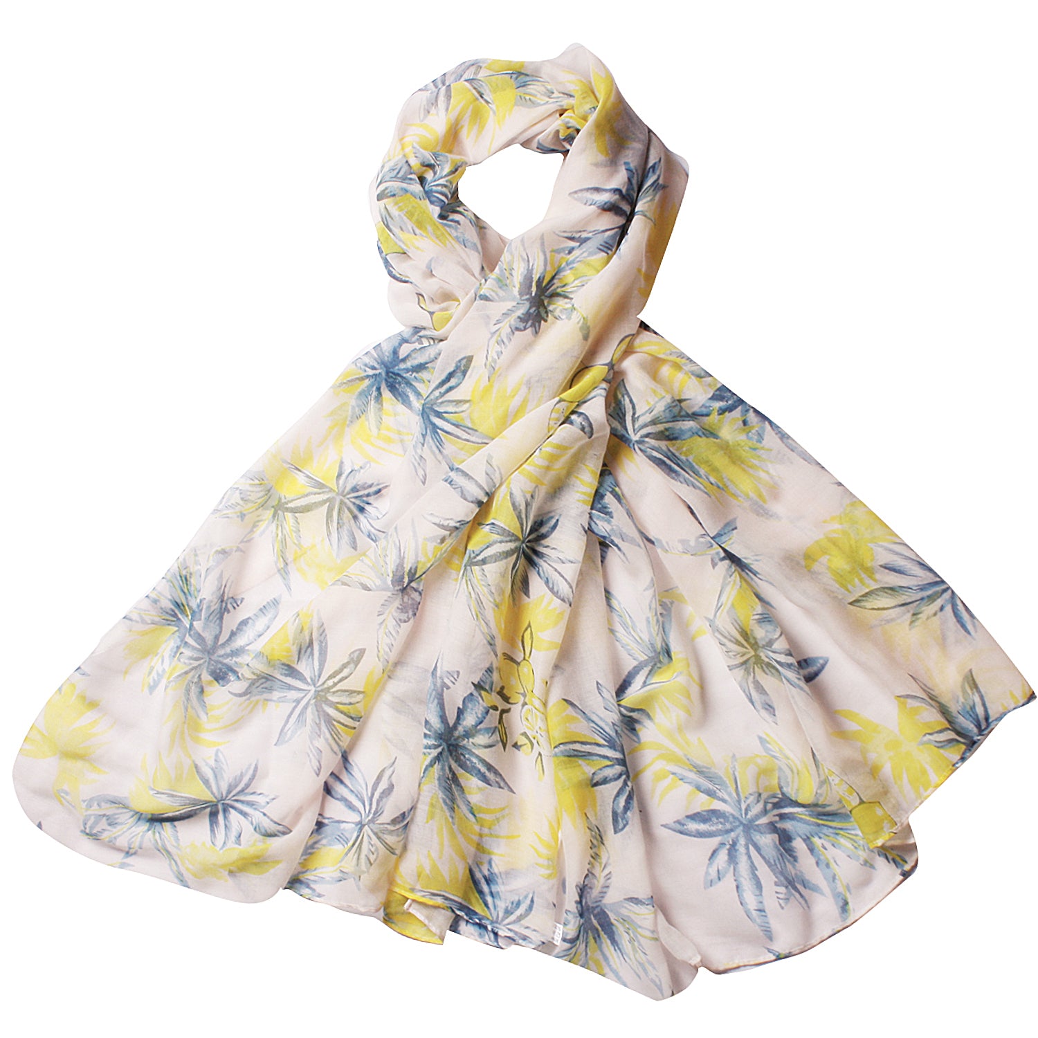 Women Lightweight Scarves Shawl Wraps with Floral Print for Spring Fall Holiday-EvridWearUS